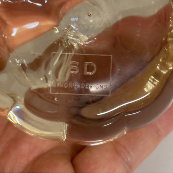 Vintage Simon Design crystal pumpkin Decor / paperweight - Picture 4 of 4